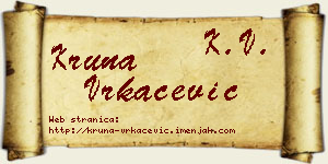 Kruna Vrkačević vizit kartica